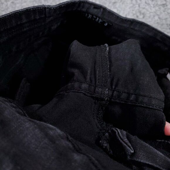 Hot Topic Blackheart High Rise Super Skinny Shorts Stretch Denim Size 3 Black - Picture 8 of 14